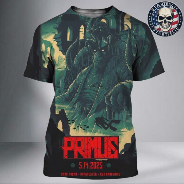 Primus Event Poster At SNHU Arena In Manchester New Hampshire On May 14th 2025 All Over Print Shirt