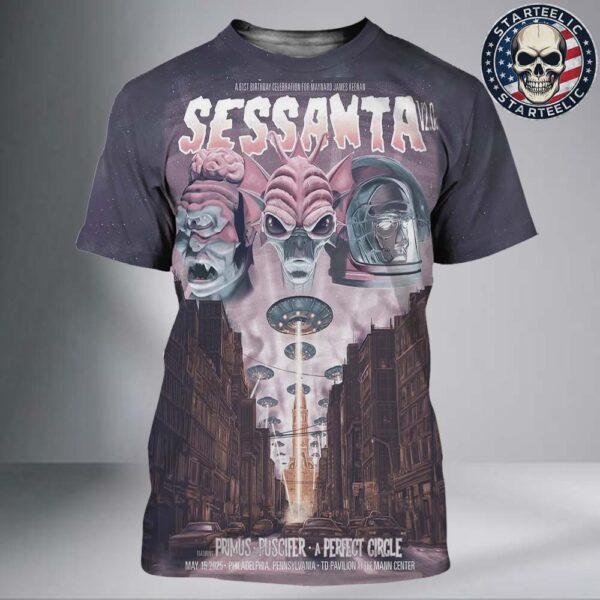 Sessanta V2.0 Tonight Poster At TD Pavilion At The Mann In Philadelphia Pennsylvania On May 15th 2025 All Over Print Shirt