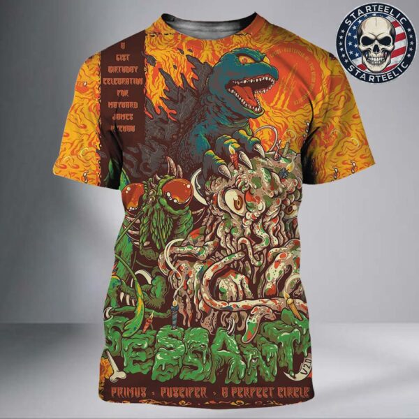 Sessanta V2.0 With Primus Pusciper A Perfect Circle Event Poster At The Orion Amphitheater In Huntsville, Alabama On May 4 2025 All Over Print Shirt