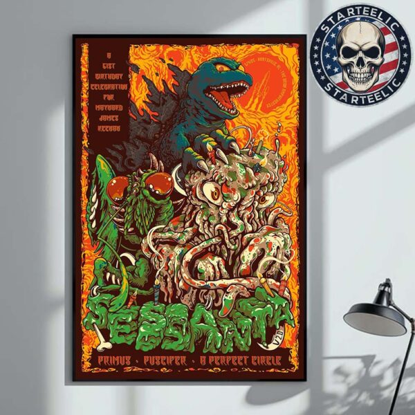 Sessanta V2.0 With Primus Pusciper A Perfect Circle Event Poster At The Orion Amphitheater In Huntsville, Alabama On May 4 2025 Home Decor Poster Canvas