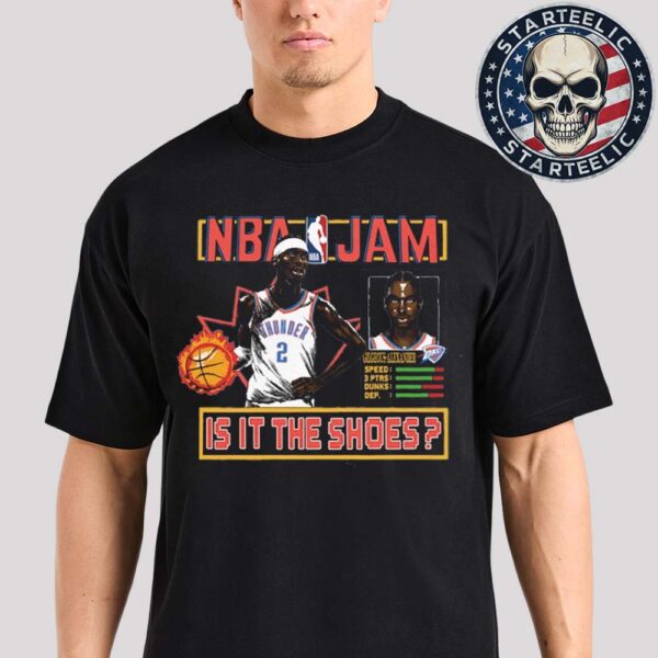 Shai Gilgeous-Alexander Oklahoma City Thunder Homage NBA Jam Tri-Blend Unisex T-Shirt