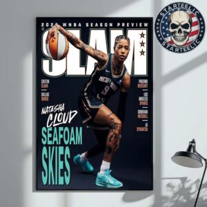 Slam 256 Cover Poster Natasha Cloud Seafoam Skies New York Liberty 2025 WNBA Season Preview Home Decor Poster Canvas