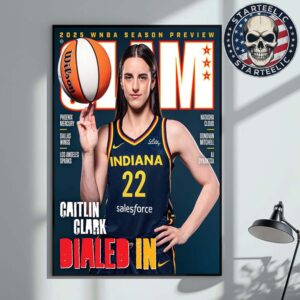 Slam 256 WSlam Cover Poster Caitlin Clark Dialed In 2025 WNBA Season Preview Home Decor Poster Canvas