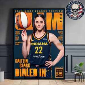 Slam 256 WSlam Orange Metal Cover Poster Caitlin Clark Dialed In 2025 WNBA Season Preview Home Decor Poster Canvas
