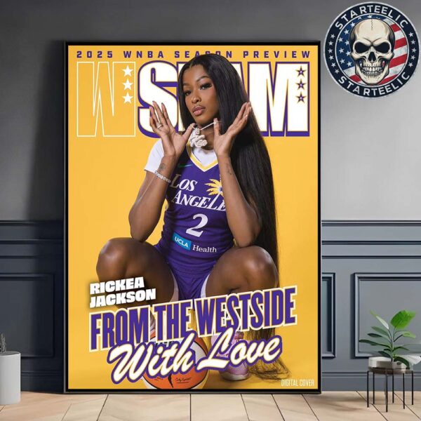 Slam WSlam 256 Cover Poster Rickea Jackson Los Angeles Sparks Magazine From The Westside With Love WNBA 2025 Home Decor Poster Canvas