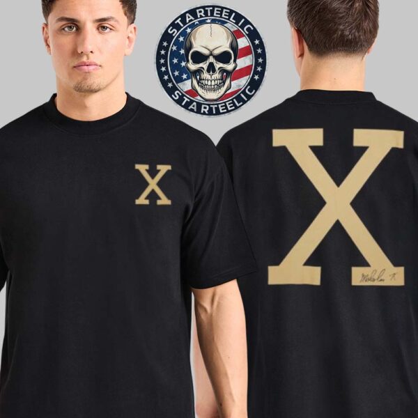Spike Lee X M&N X 40 Acres Celebrating Malcolm X’s 100th Birthday Collection Black Tee Two Sided Unisex T-Shirt