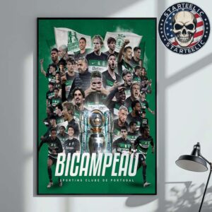 Sporting CP Are The Champions Liga Portugal 2025 Home Decor Poster Canvas
