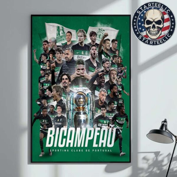 Sporting CP Are The Champions Liga Portugal 2025 Home Decor Poster Canvas