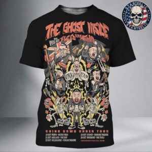 The Ghost Inside With Bleed From Within Going Down Under Tour 2025 Dates List Schedule In Australia On October 2025 All Over Print Shirt