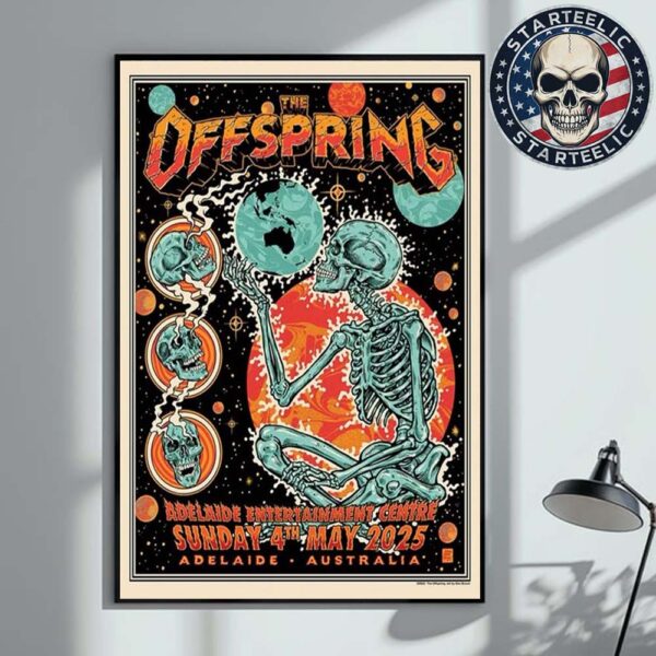 The Offspring Official Poster At Adelaide Entertainment Centre  In Adelaide Australia On Sunday 4th May 2025 Home Decor Poster Canvas