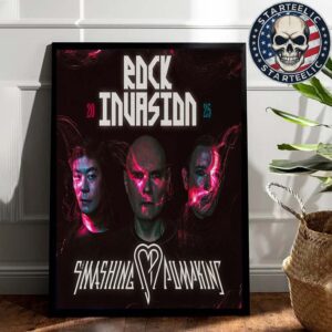 The Smashing Pumpkins Official Poster Rock Invasion 2025 Tour To Asia On September 2025 Home Decor Poster Canvas
