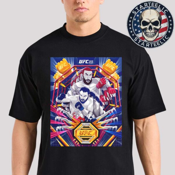 UFC 315 Artist Series Poster World UFC Champions 2025 Unisex T-Shirt