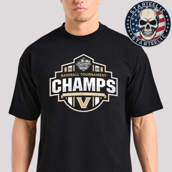 Vanderbilt Commodores 2025 SEC Baseball Conference Tournament Champions Unisex T-Shirt