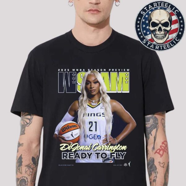 WSlam 256 Cover Tee Dallas Wings DiJonai Carrington Ready To Fly 2025 WNBA Season Preview 2025 Unisex T-Shirt