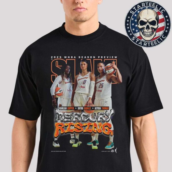 WSlam 256 Cover Tee The Phoenix Mercury Rising Copper Sabally Thomas 2025 WNBA Season Preview Unisex T-Shirt