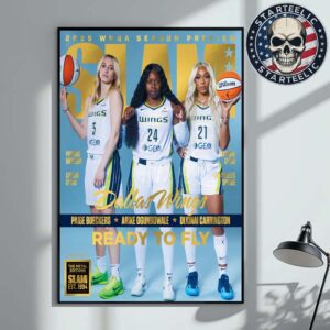 WSlam 256 Gold Metal Cover Poster Dallas Wings Paige Arike Dijonal Ready To Fly 2025 WNBA Season Preview 2025 Home Decor Poster Canvas