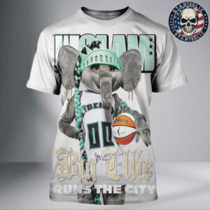 WSlam Cover Poster New York Liberty Big Ellie Runs The City WNBA All Over Print Shirt