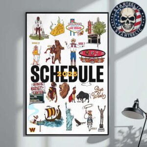 Washington Commanders A Work Of Art NFL 2025 Schedule Home Decor Poster Canvas