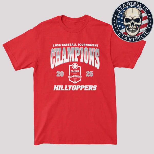 Western Kentucky Hilltoppers Baseball 2025 C-USA Baseball Tournament Champions Tee Unisex T-Shirt