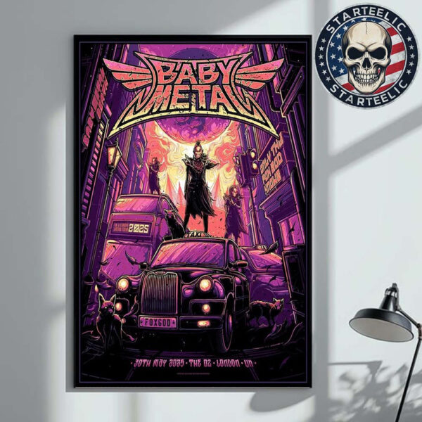 Baby Metal Event Poster At The O2 In London UK On May 30th 2025 Home Decor Poster Canvas