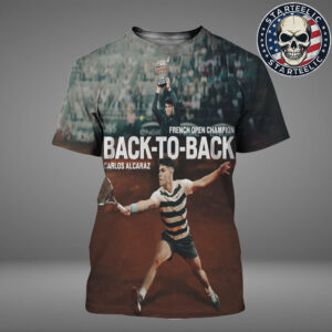 Carlos Alcaraz Back To Back French Open Champion 2025 All Over Print Shirt