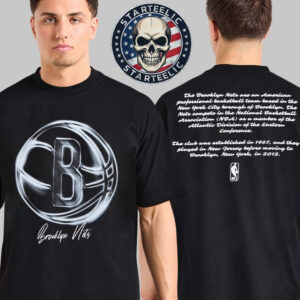 Chase B X NBA Brooklyn Nets Logo 2025 Two Sided Unisex T-Shirt
