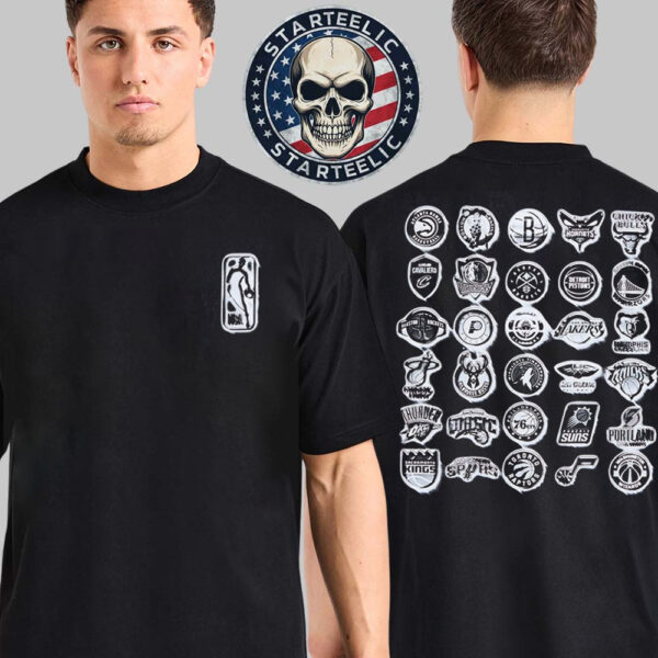 Chase B X NBA Logo And Team Logo 2025 Two Sided Unisex T-Shirt