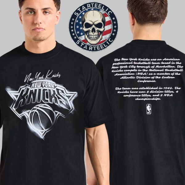 Chase B X NBA New York Knicks Logo 2025 Two Sided Unisex T-Shirt