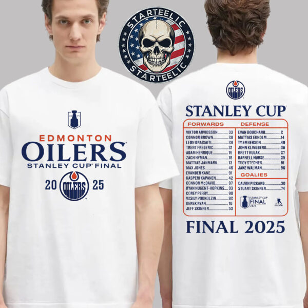 Edmonton Oilers 2025 Stanley Cup Final Roster NHL Two Sided Unisex T-Shirt