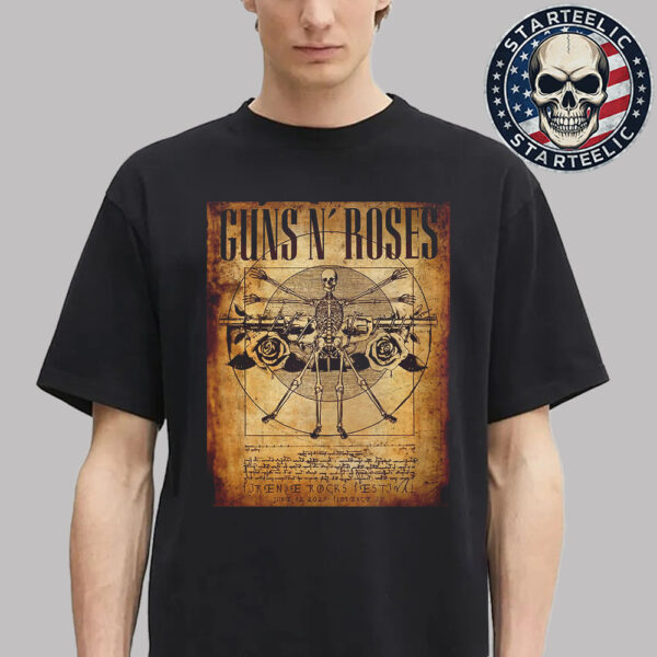Guns N Roses Event Poster Firenze Rocks Festival 2025 At Visarno Arena In Florence Italy On June 12 2025 Unisex T-Shirt