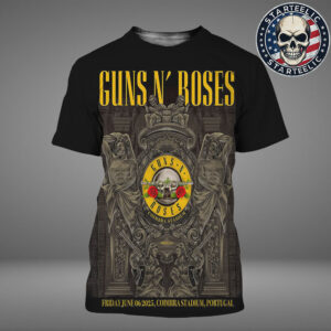 Guns N Roses Event Poster In Coimbra Portugal At Coimbra Stadium On June 6th 2025 All Over Print Shirt