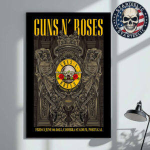 Guns N Roses Event Poster In Coimbra Portugal At Coimbra Stadium On June 6th 2025 Home Decor Poster Canvas