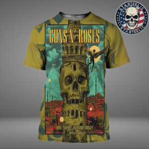 Guns N Roses Event Poster In Istanbul Turkey At Tupras Stadium On June 2nd 2025 All Over Print Shirt