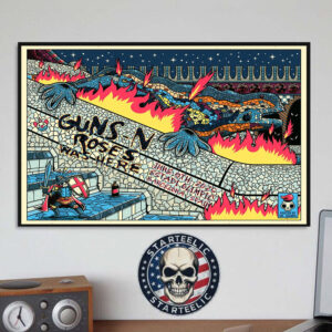 Guns N Roses Event Poster Was Here At Estadi Olimpic In Barcelona Spain On June 9th 2025 Home Decor Poster Canvas
