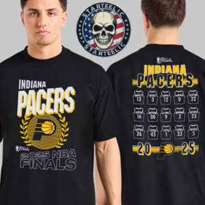Indiana Pacers Nike 2025 NBA Finals Roster Two Sided Unisex T-shirt