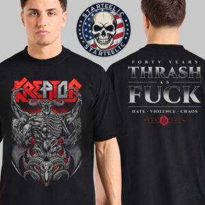 Kreator Summer Tour 2025 Merch Tee 40 Years Of Thrash As Fuck Two Sided Unisex T-Shirt