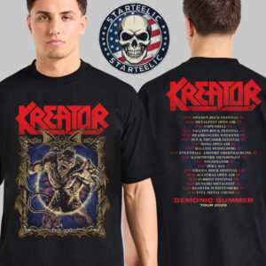 Kreator Summer Tour 2025 Merch Tee Demonic Summer Tour 2025 Schedule Two Sided Unisex T-Shirt