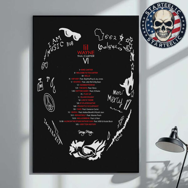 Lil Wayne Tha Carter VI 2025 Music List And Special Guest Home Decor Poster Canvas