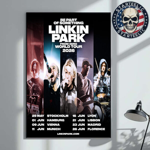 Linkin Park From Zero World Tour 2026 In Europe Schedule Home Decor Poster Canvas
