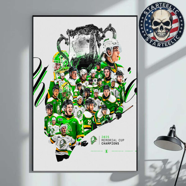London Knights Are The Memorial Cup Champions 2025 NHL Home Decor Poster Canvas