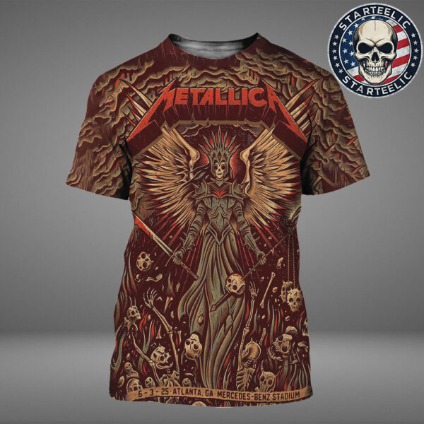 Metallica M72 Atlanta 2025 Tonight Poster At Mercedes Benz Stadium In Atlanta GA On June 3 2025 All Over Print Shirt