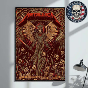 Metallica M72 Atlanta 2025 Tonight Poster At Mercedes Benz Stadium In Atlanta GA On June 3 2025 Home Decor Poster Canvas