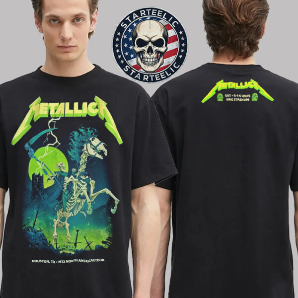 Metallica M72 Houston 2025 Merch Tee In Houston Texas At NRG Stadium On June 14 2025 Two Sided Unisex T-Shirt