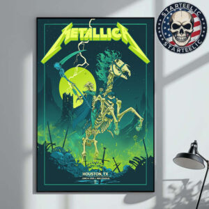 Metallica M72 Houston 2025 Merchandise Poster In Houston Texas At NRG Stadium On June 14 2025 Home Decor Poster Canvas