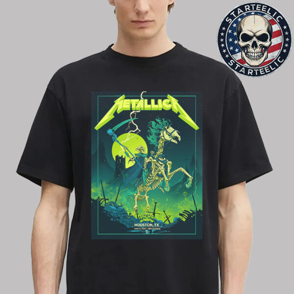 Metallica M72 Houston 2025 Merchandise Poster In Houston Texas At NRG Stadium On June 14 2025 Unisex T-Shirt