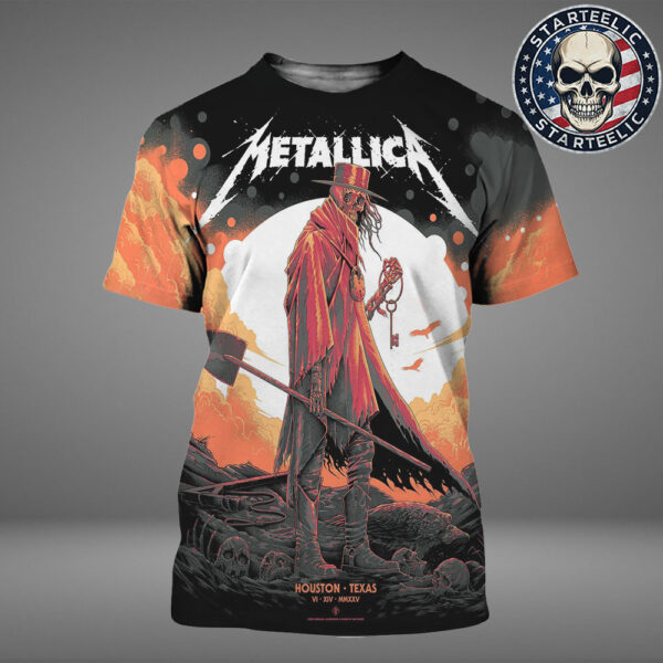 Metallica M72 Houston 2025 Pop Up Poster In Houston Texas At NRG Stadium On June 14 2025 M72 World Tour All Over Print Shirt