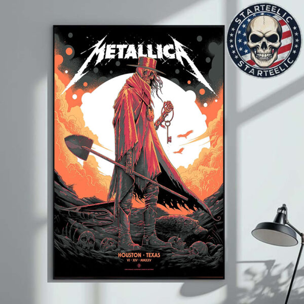 Metallica M72 Houston 2025 Pop Up Poster In Houston Texas At NRG Stadium On June 14 2025 M72 World Tour Home Decor Poster Canvas