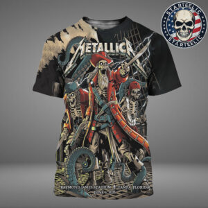 Metallica M72 Tampa 2025 Event Poster In Tampa Florida At Raymond James Stadium On June 6th 2025 Met On Tour 2025 All Over Print Shirt