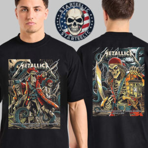 Metallica M72 Tampa 2025 Night 1 And 2 Merch Poster At Raymond James Stadium In Tampa Florida On June 6th And 8th 2025 Met On Tour 2025 Two Sided Unisex T-Shirt