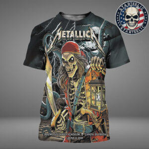 Metallica M72 Tampa 2025 Night 2 Merch Poster At Raymond James Stadium In Tampa Florida On June 8th 2025 Met On Tour 2025 All Over Print Shirt